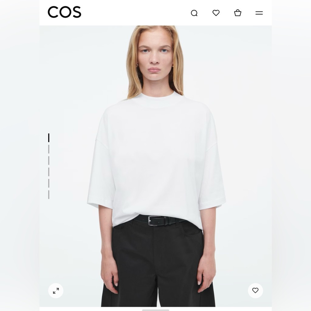 COS size medium. Mock neck boxy tee.